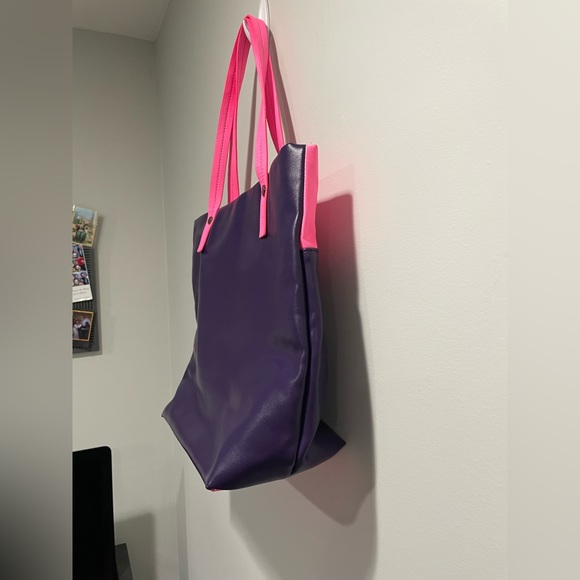 {Brooklyn Industries} Tote bag (used) color block Pink Purple - Picture 3 of 10